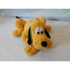 Disney Land World Parks 16" Laying Down Pluto Dog Plush Stuffed Animal Toy Doll